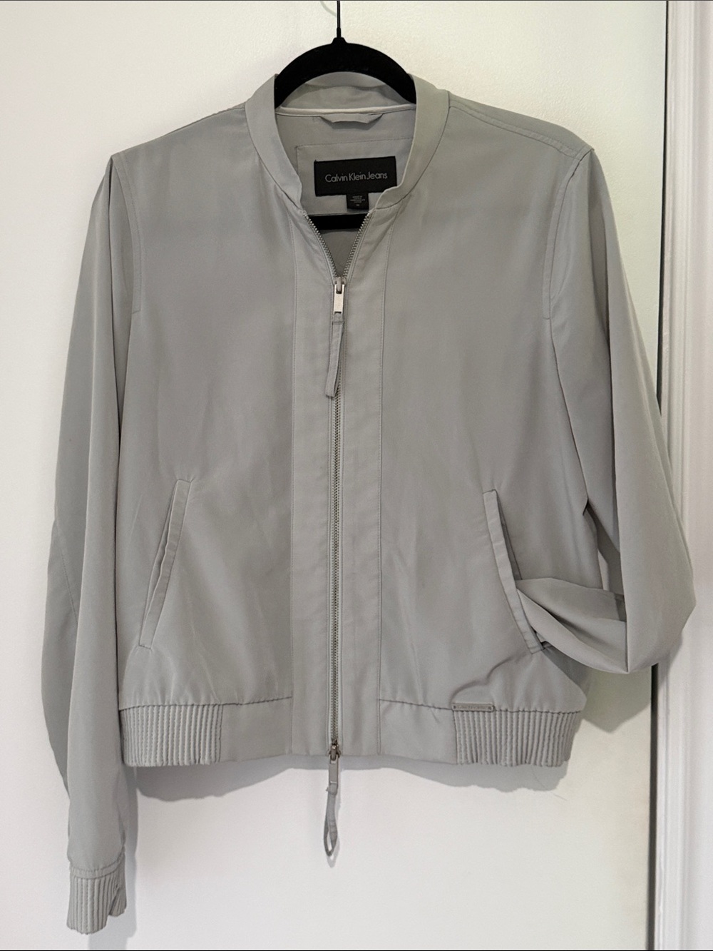 Calvin Klein Jeans Light Gray Bomber Jacket